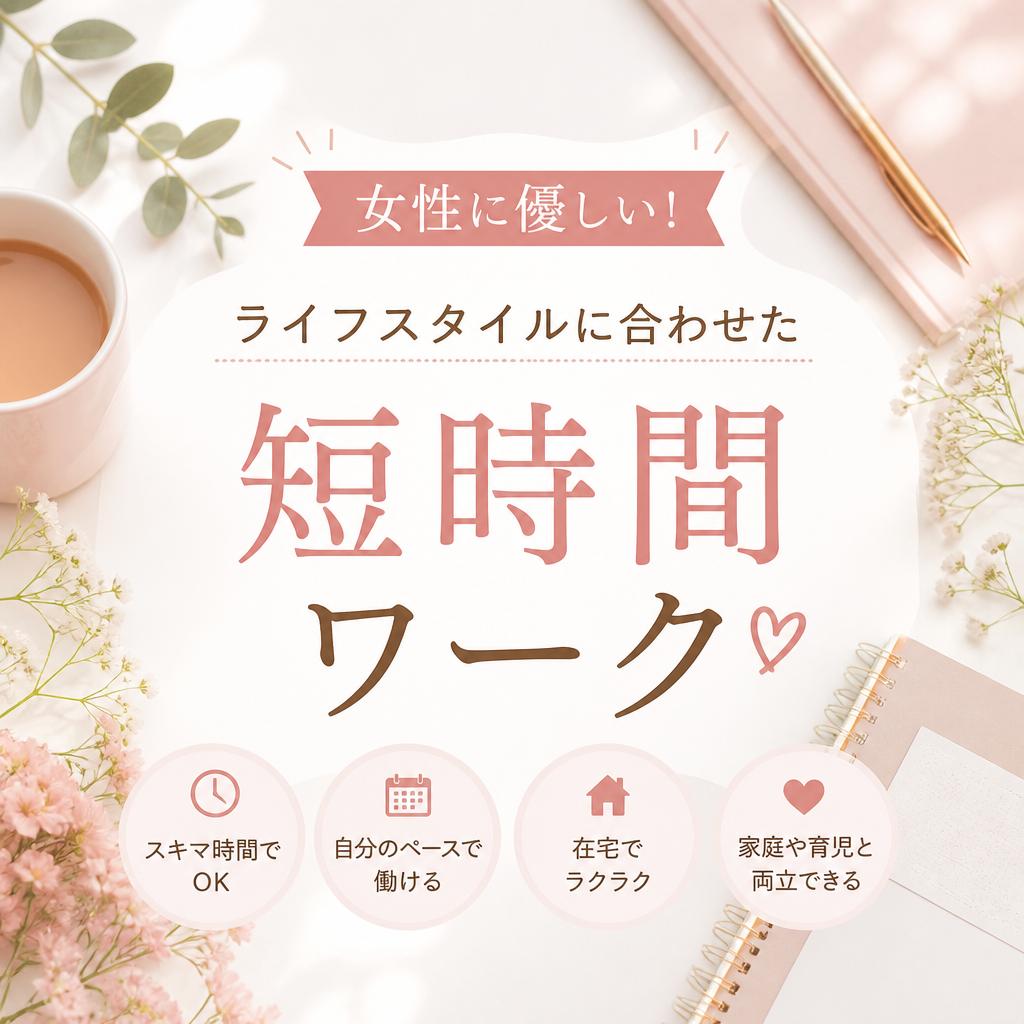 女性に優しい！ライフスタイルに合わせた短時間ワーク