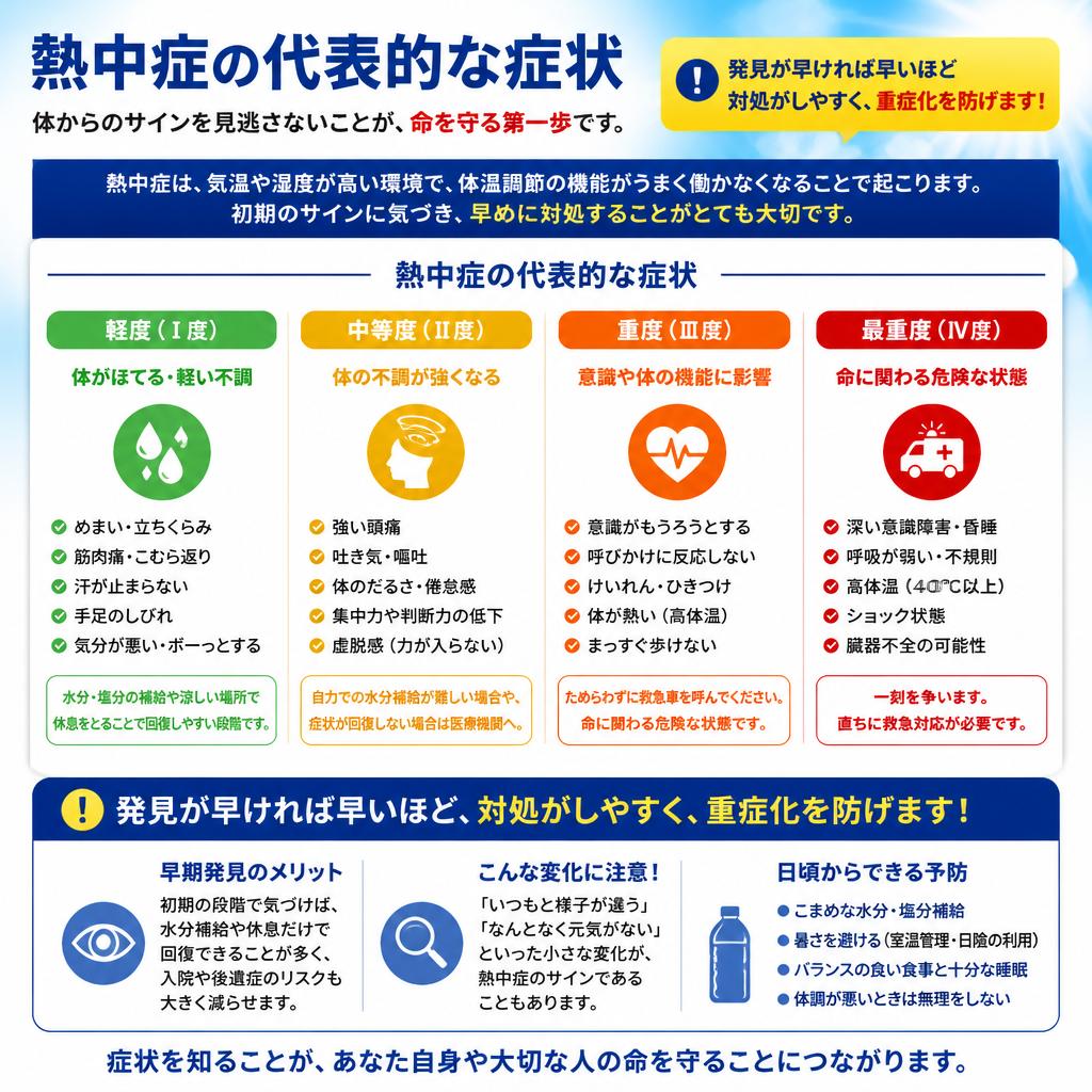 熱中症の症状を知る